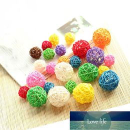 20pcs Multicolor Sepak 3cm Takraw Rattan Ball Wedding Birthday Party Christmas Home Decorations Craft Ornament Baby Toys Factory price expert design Quality