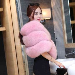 Fur Shawl Women's Short Imitation Faur Fur Shawl Haining Wedding Cloak Scarf Versatile Fur Shawl 211213