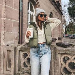 Women Reversible Gilet Jacket Sleeveless High Collar Fashion Casual Streetwear Woman Waistcoat Tops veste femme 210819