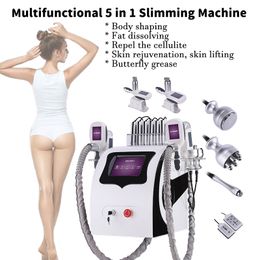 Portable Cryo Slimming Machine Vacuum Cryolipolysis Fat Reduction Cryotherapy Freeze Cavitation RF Lipolaser Slim Equipment