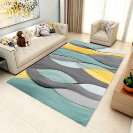 Carpets For Living Room Geometric Rectangular Rugs Decoration Bedside Mats Children's Play Area Door Mat