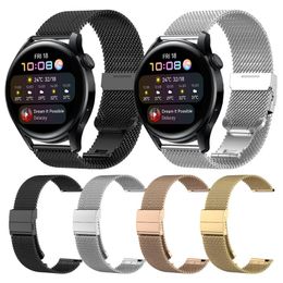 stainless steel pro UK - Watch Bands Metal Stainless Steel Mesh Belt Strap For HUAWEI 3   GT 2 Pro Band Bracelet HONOR MagicWatch 46mm 42mm Watchband