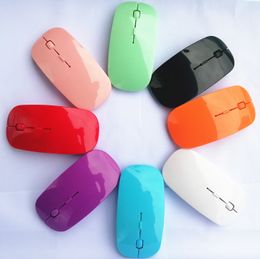 USB Optical Wireless Computer Mice 2.4G Receiver Super Slim Mouse For PC Laptop with 8 colors