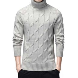 Black Turtleneck Sweaters Men Thick Warm Winter Sweater for Men Casual Pull Homme Cotton Pullover Men Geometric Pattern Coat 211221