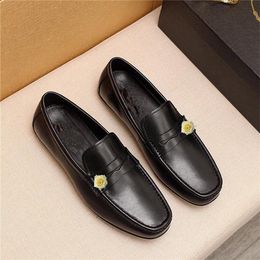 A1 New British Men's Slip On Split Leather Pointed Toe Men Dress Shoes Business Wedding Oxfords Formal Shoes For Male