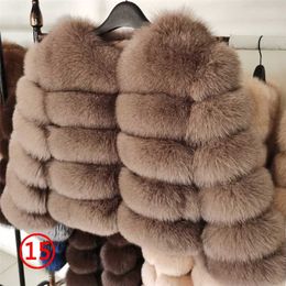 Women's Winter Coats Fashion 7XL Natural Real Fur Women Vest Jackets Clothes Sleeve Removal 211220