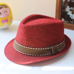 Kids Jazz Caps 21 Design Fedora Trilby Hat Fashion Unisex Casual Hats Baby Boy Girls Children's Caps Kids Accessories Hats 219 U2