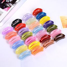 Semicircle Plastic Hair Holder Women Girl Large Ponytail Jaw Clips Wash Nonslip Simplicity Hairs Clip Fashion Accessories
