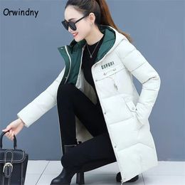 Orwindny Women Thicken Parkas Hooded Winter Coat Plus Size S-3XL Wadded Jacket Long Parka Gilrs jaqueta feminina 211018