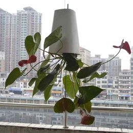 OOTDTY Inverted Sky Garden Hanging Pot Upside Down Planter Flowerpot Storage Basket 360-Degree Rotation 13x9.5x9.5cm 210922