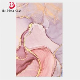 Bubble Kiss Carpet For Bed Room Large Rug Modern Beautiful Abstract Pink Carpet Gold Purple Mat Rugs For Kid Rooms Home Decor 210317