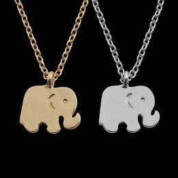 Pendant Necklaces Personality Creativity Elephant Modelling Necklace Cute Lady Silver Colour Jewellery Animal For Women Daily Wear