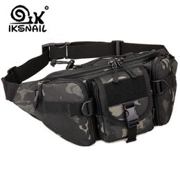 IKSNAIL New Hip Packs Outdoor Pack Waterproof Bag Tactical waist bag Molle System Pouch Belt Bag Sports Bags Military Equipment Q0721