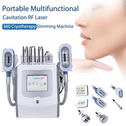 7 IN 1 Cryolipolysis Slimming Machine With Double Chin Cryo Handle Fat Freezing 40KHz Cavitation RF Lipolaser Body Sculpting Equipment