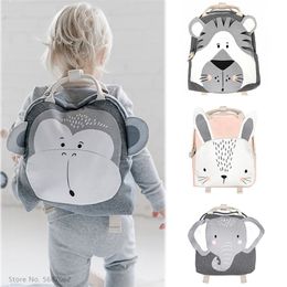 Baby Backpack 3-8 Yrs Kids Bags Cartoon Animal Children's Boys Girls Gift Schoolbag Snacks Toys Storage Bag Room Cotton Backpack 211025