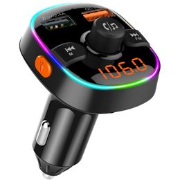 BC52 car charger Bluetooth 5.0 FM Transmitter Dual USB MP3 Player with LED Backlit Wireless Handsfree Car Kit