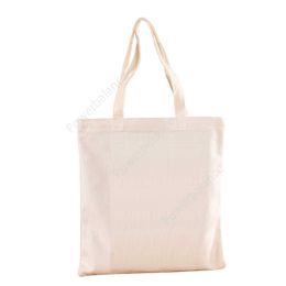 35*40cm Sublimation Bag Blank DIY White Tote Canvas Single Shoulder Bags Simple Handbag Outdoor Portable Backpack DHP35