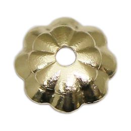 Beadsnice gold filled loose Bead Cap flower shape diy Jewellery metal parts