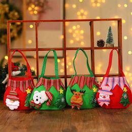 Ornament Wedding Felt Santa Snowman Party Supplies Candy Gift Holder Treat Bag Christmas