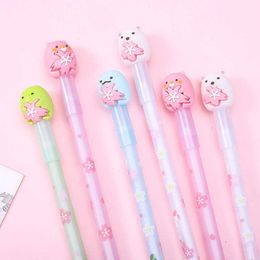 Pen Cute corner biological erasable cartoon Cherry Blossom rub easy to wipe hot erasable neutral stationery