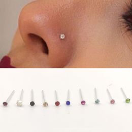 Wholesale 40pc 1Box Multi Acrylic Nose Studs  Ring Hoop Body Piercing Jewelry LS
