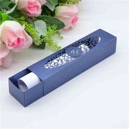 Exquisite laser cut personalized wedding invitation boxes H1231