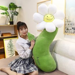 Oversized Simulation Sun Flower Pillow Plush Toy Giant Cartoon Plant flower Doll for Girl Children Gift Room Deco 51inch 130cm DY50951