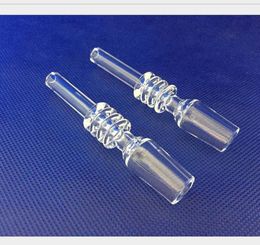 2021 10mm 14mm 18mm Quartz Tip With Keck Clips For Mini Nectar Collector Kits Quartz Titanium Tips Nail Glass Water Bongs Pipes Dab Oil