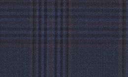 233696-9102 Pure wool high count worsted fabric [Navy Mixed Check Sharkskin W100](FSA)