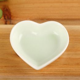 Ceramic hot pot seasoning ceramics heart shape dishes kitchen multi-purpose dish