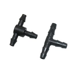 Watering Equipments 1/4" Water Tee Connector Splitter 4/7 Hose Garden Irrigation Barb Drip Fittings 50 Pcs