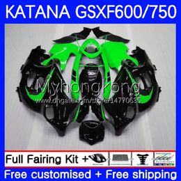 Body For SUZUKI KATANA GSXF750 GSXF600 GSXF 600 750 CC 03-07 18No.99 600CC 750CC Green black GSX600F 2003 2004 2005 2006 2007 GSXF-600 GSX750F 03 04 05 06 07 OEM Fairing