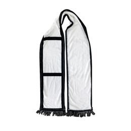 The Cheapest! Sublimation Scarves with Tassels Double Sided Scarf for Sublimation Thermal Transfer Towel Wholesale Blanks RRF5547