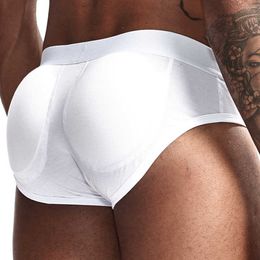 Letter Print Men Briefs Padded Low Rise Sexy Underpants Seamless Breathable Solid Colour Male Lingerie 210707