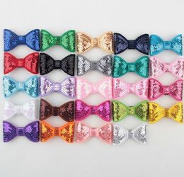 2021 New arrival Baby Mini Small Bow Hair Clips hair pins blingbling shiny Sequin hair Barrettes for children