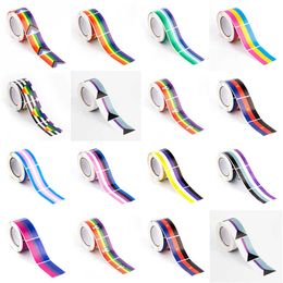 500PCS Stickers 3*5CM Demisexual Pride Bisexual pride Paper Sticker Label Packaging Seals Crafts Favour Tag Toppers Labels