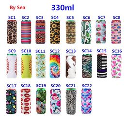 44 Colours Two Size Slim Can Beer Insulators Premium Keychains Neoprene Beverage Cooler Collapsible Cola Soda Bottle Koozies Cactus Leopard By Sea