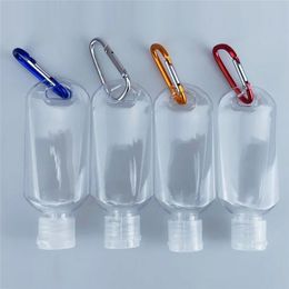 50ml Portable Plastic Empty Alcohol Bottle Key Rings for disinfectant and hand sanitizer Travel bottle with keychain Wholesale Price