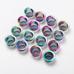 Smoking Colorful Rainbow Filter Screen Portable Dry Herb Tobacco Holder Metal Bowl Innovative Design For Crystal Diamond Stone Pipes High Quality DHL Free