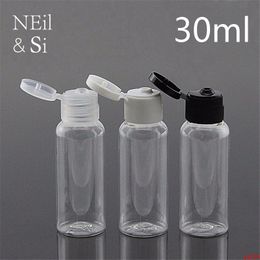 30ml Plastic Cosmetic Lotion Cream Bottle Refillable Makeup Water Package Containers Small Flip cap Bottles Travel setgood qtys