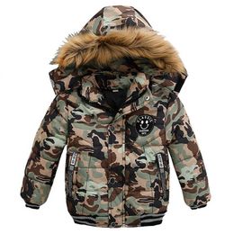Winter Baby Boys Warm Jacket Fashion 1-5 Years Coat Casual Autumn Hooded Thick Outerwear For Children Clothing 211203