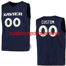 Mens Women Youth Xavier Muskateers Basketball Jersey Add any name number Men Women Youth XS-6XL