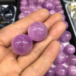 Decorative Objects & Figurines 50g 1.5-2cm Top Quality Natural Gems Kunzite Ball Crystal Mini Purple Spodumene Sphere Cute Gifts Indie Jewel