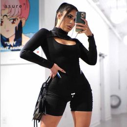 Garment Body Sexy Playsuit Women Romper Bodies Femme Overalls Female Baddie Clothing Club Outfit K20Q10900 210712