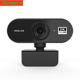 2K HD Webcam Mini Computer PC WebCamera Built-in Microphone USB Plug Driver-Free Video Call Web Camera For Laptop