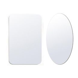 Wall Stickers Self-adhesive Mirror Sticker Oval Rectangle Wallpapers Removable