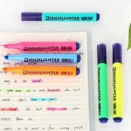 Highlighters 8 Pcs/Lot Highlighter Fluorecent Marker Pen For Paper Copy Fax Material Escolar Caneta Office Stationary School Supplies