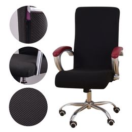 Universal Jacquard Fabric Office chair cover Computer elastic armchair Slipcovers seat Arm Chair Covers Stretch Rotating Lift Y200103
