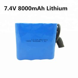 1pcs 7.4V 8000mah 18650 lithium battery pack 2S for medical equipment Electric Toys RC models model aircraft Electronic Tool