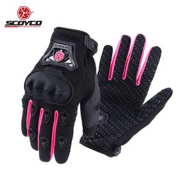 Motorcycle Gloves Women Glove Woman Summer Electric Bicycle Guantes Moto Luvas Da Motocicleta Knuckle Glove Bike Cycling Mitten H1022